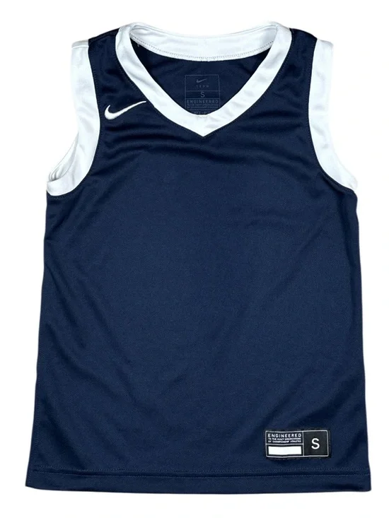 Nike Team Engineered Youth Small Navy Blue Athletic Sleeveless Tank Top