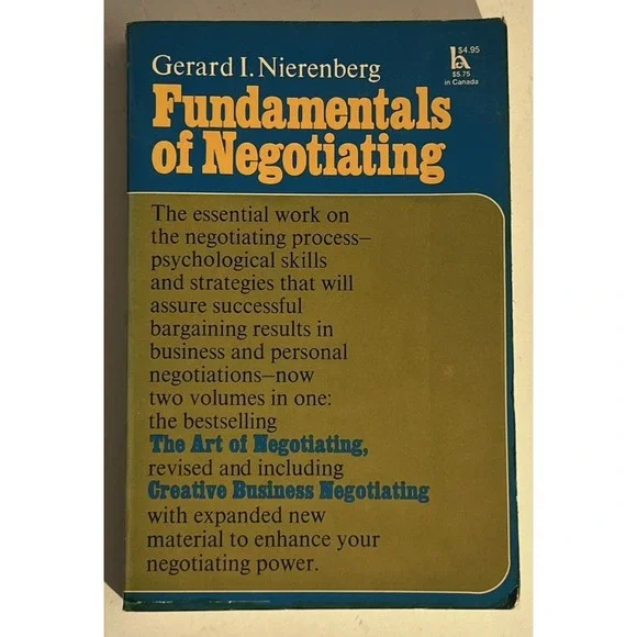 The Fundamentals of Negotiating by Gerard I. Nierenberg Paperback Book 1973‎
