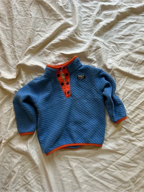 L.L. Bean Quilted Snap Pullover