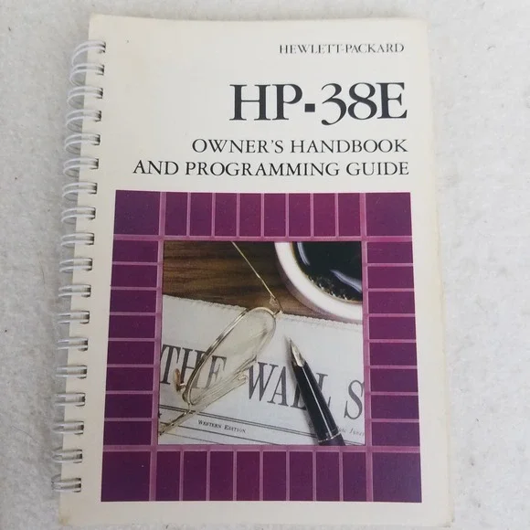 HP-38E Owner's‎ Handbook & Programming Guide Financial Calculator Booklet manual