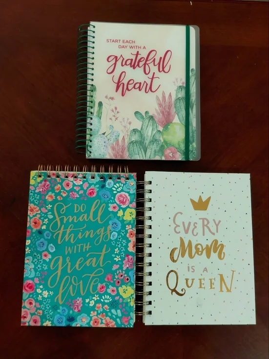 Bundle 3 Notebooks Journals Love Gratitude Mom Queen NWT