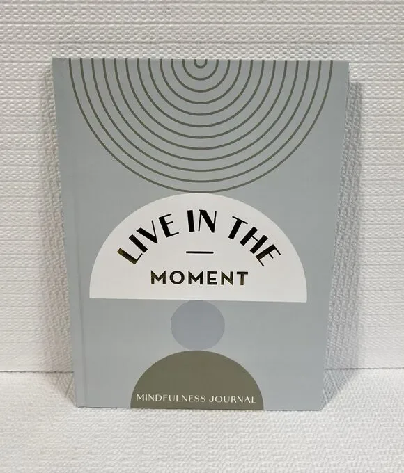 Live in The Moment Guided Mindfulness Journal Multi 60 Lined Pages Hardcover