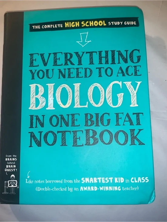 Everything You Need to Ace Biology In One Big Fat Notebook - Teal Cover
