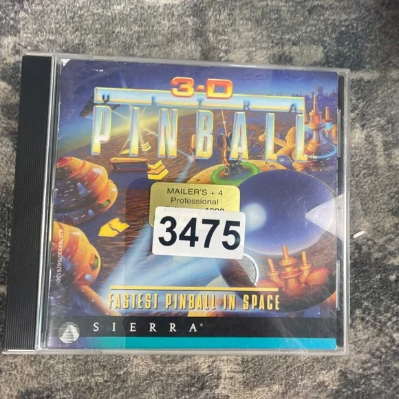 3-D Pinball PC CD-ROM Sierra On-Line Vintage Retro Computer Game 1995 Vtg