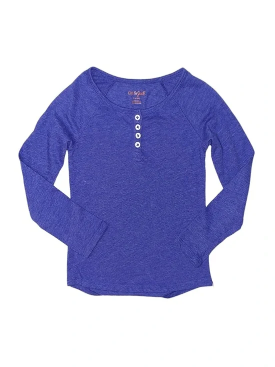 CAT & JACK Girl's Purple Long Sleeve Shirt Size Small 6/6X