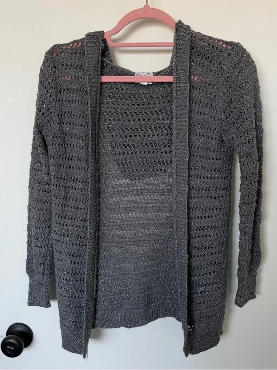 Justice Girls Hooded Open Front Cardigan