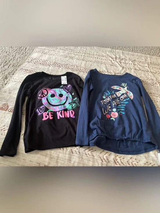Bundle of 2 Girls’ NWT Long Sleeve Tshirts, size 8