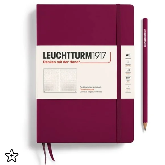 ❤️BUY 5 GET 3 FREE   Leuchtturm1917 Dotted Notebook Medium (A5), Retail $25.50US