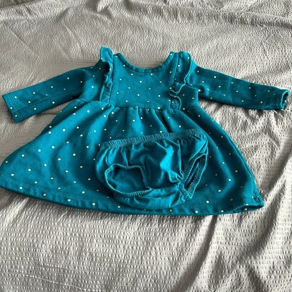 Carters 9M Winter Fleece inside Dress