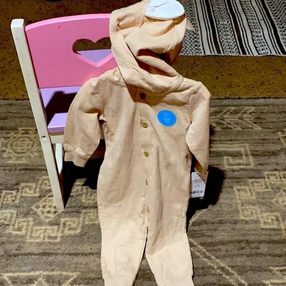 2/$20.  Cotton Baby Bunny Outfit Hooded with Ears 6 Month Infant Charming