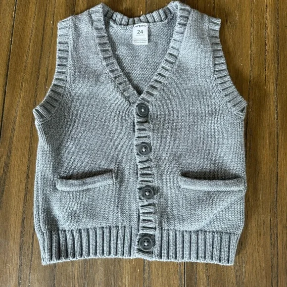 Carters gray knit vest
