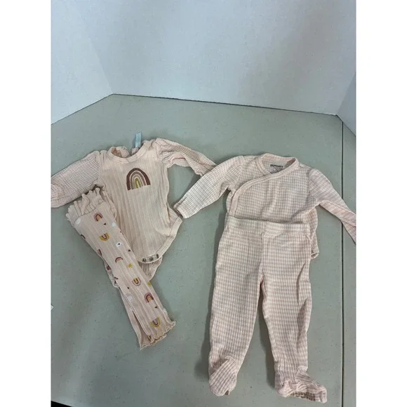 Baby Girl Clothes Bundle 3-6M Carters Rachel Zoe Charlotte‎ & Star 8pc Set