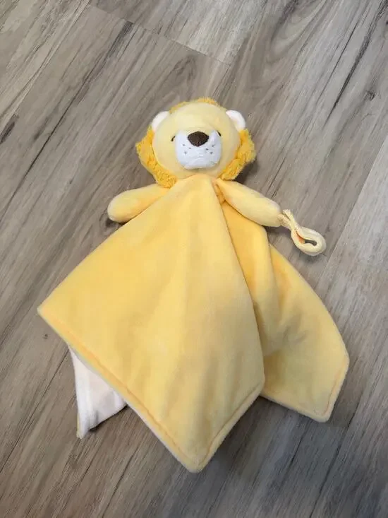 Carter's Yellow Lion Lovey Security Blanket Baby Girl Boy Pacifier Holder Plush