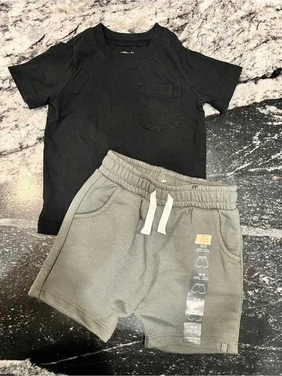 Carter’s 18M Pocket Tee & Organic Cotton Shorts Bundle | Toddler Outfit