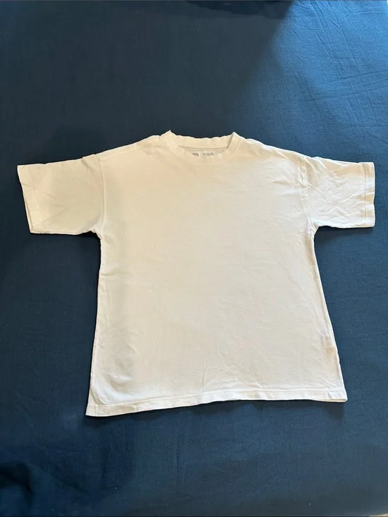 Zara Short Sleeve T-Shirt in Cream