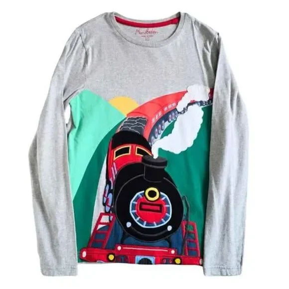 MINI BODEN Train Applique Shirt boys 11-12Y boys