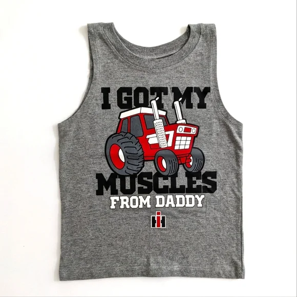 I Got My Muscles From Daddy Toddler Muscle T-shirt