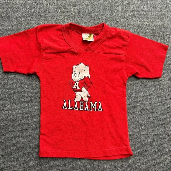Vintage University Of Alabama Toddler Shirt‎ Red Single Stitch Size 4