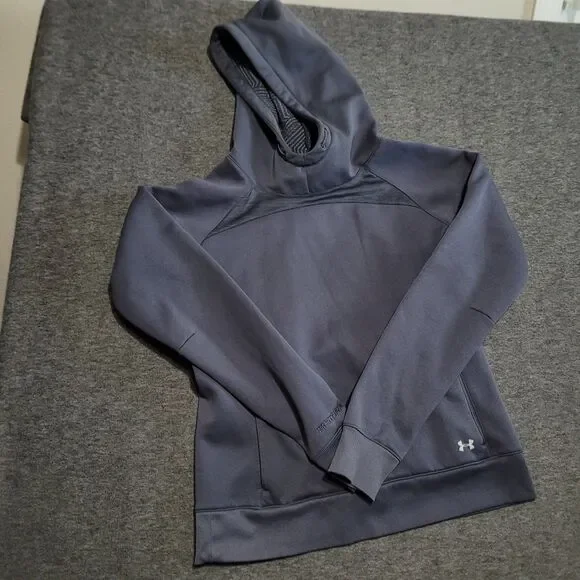 Under Armour Medium cold gear goodie flannel lining hoodie pocket youth juniors