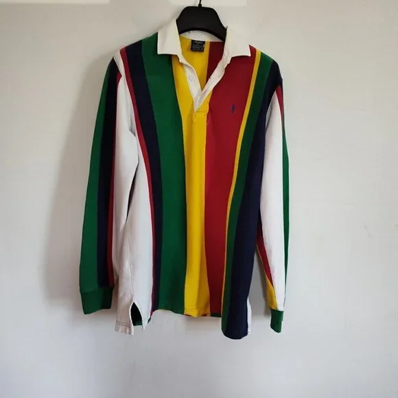 Boys SZ L Vintage Polo Ralph Lauren L/S Polo
