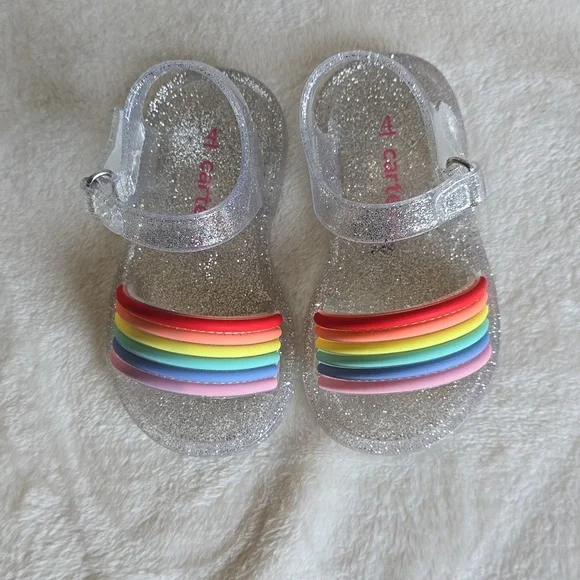 Carter’s  rainbow jelly sandals size‎ 4