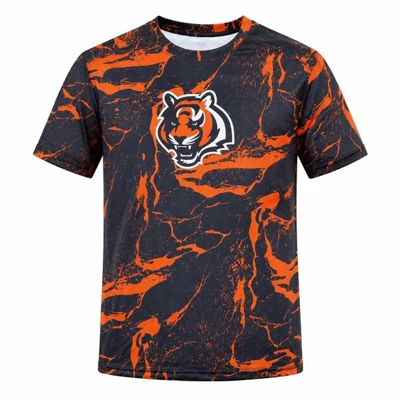 NFL Cincinnati Bengals Kids T-Shirt Marble Splash Large 14/16 boys  sportswear