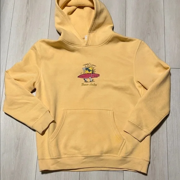 Lane Seven Girl’s Yellow Graphic Hooded Sweatshirt - Youth Size L) “Bear Lake”