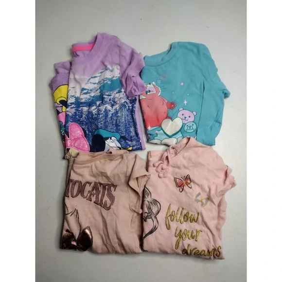 Disney Girls Graphic T-Shirt Bundle 4pk Characters M 7-8‎