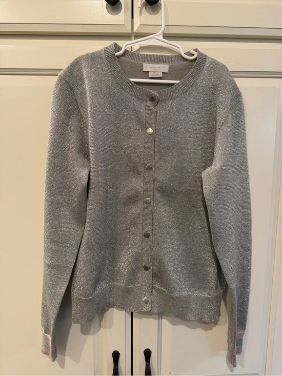 Stella McCartney Kids Shimmery Silver Cardigan