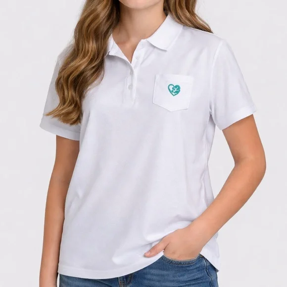 Chubby Mermaids white athletic cropped tennis polo top size XL