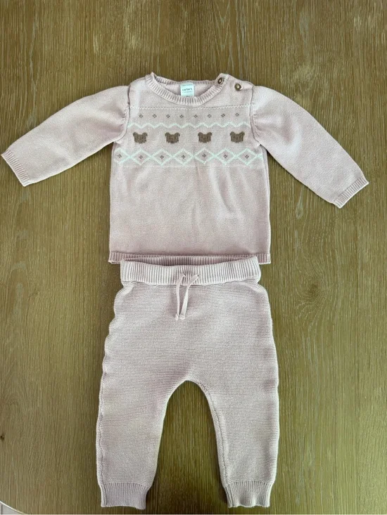 Carter's Blush Knit Two-Piece Sweater Set