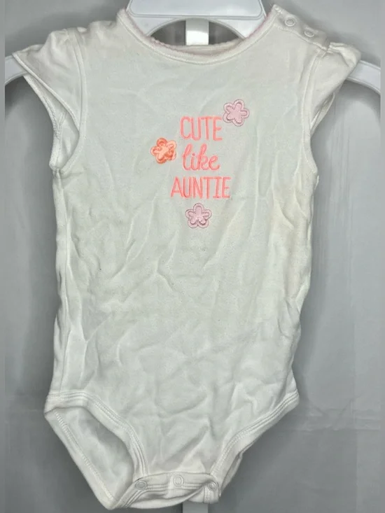 Cute Like Auntie White Baby One-Piece Bodysuit