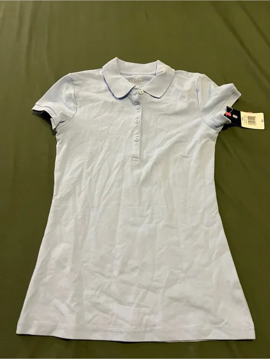 Izod Girls Light Blue Polo Size S 3-5