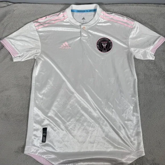 Adidas Inter Miami CF Jersey Mens Small White Pink 2020 Away Aeroready MLS