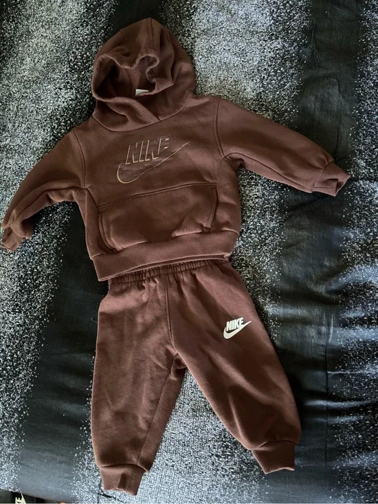 Nike Kids Brown Hoodie & Jogger Set