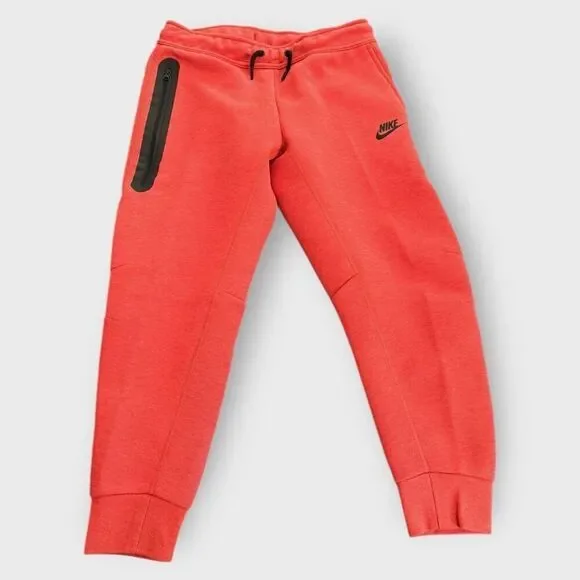 Nike Sportswear Tech Fleece University Red Sweatpants Joggers Big Kids size S+