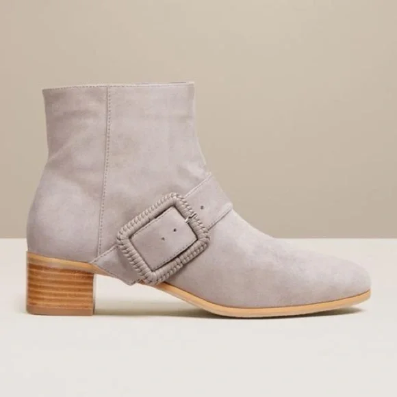 NEW JACK ROGERS Izzy Suede Bootie Gray 7.5