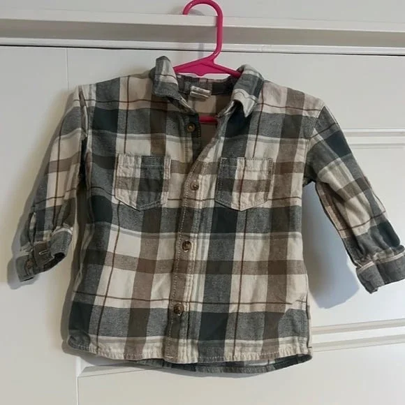 $8 ADD ON H&M Baby Boy Plaid Button Down Janie and Jack Zara Baby Gap‎ Old Navy
