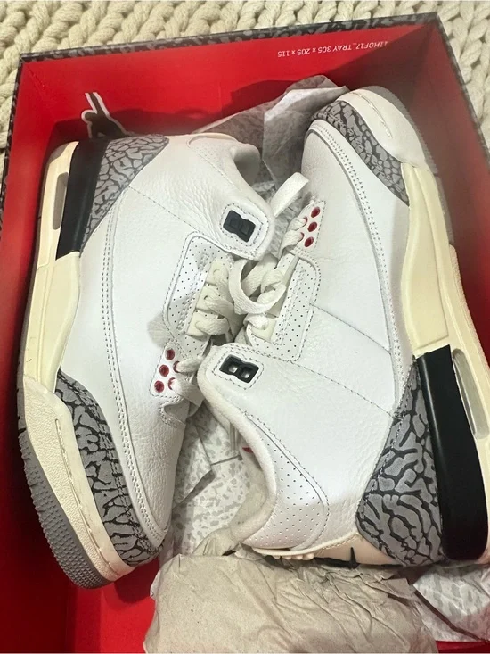 Nike Kids Red, White & Cement Gray Air Jordan Sneaker (5Y)