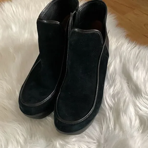 L'Amour Des Pieds, the Hesper Suede Chukka Booties black size 11 m women’s