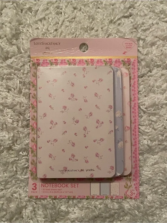 LoveShackFancy x Target - Yoobi 3 pack Mini Journals