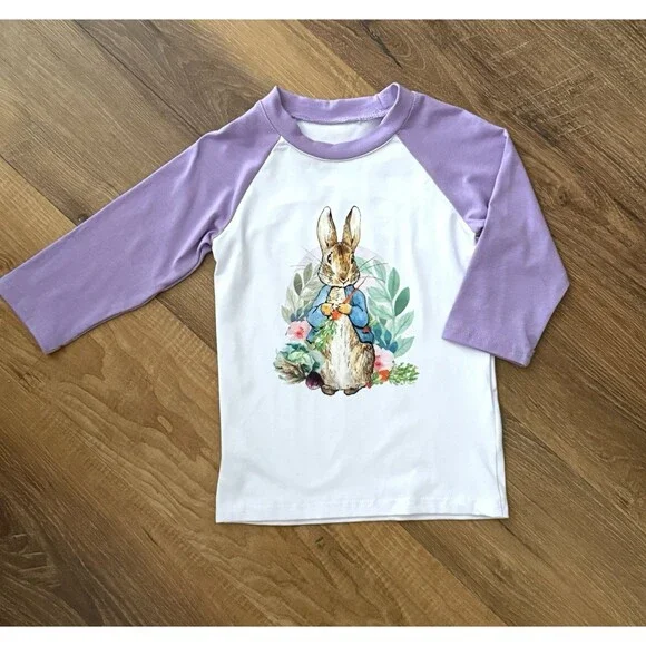 NEW Boutique Peter Rabbit Long Sleeve Girls Boys Easter Shirt 18 24 Mon‎ 2T