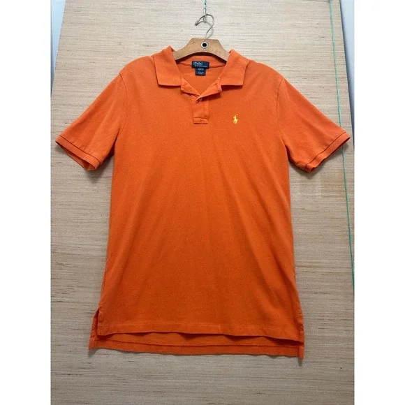 Kids Polo Ralph Lauren Orange Short Sleeve Classic Fit Polo Shirt XL‎ 18-20