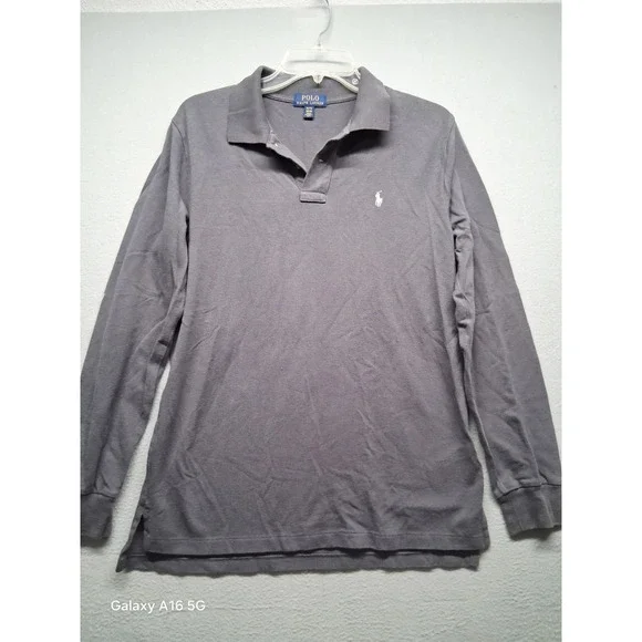 Polo‎ Ralph Lauren Youth Gray Polo Long Sleeve Size 18/20