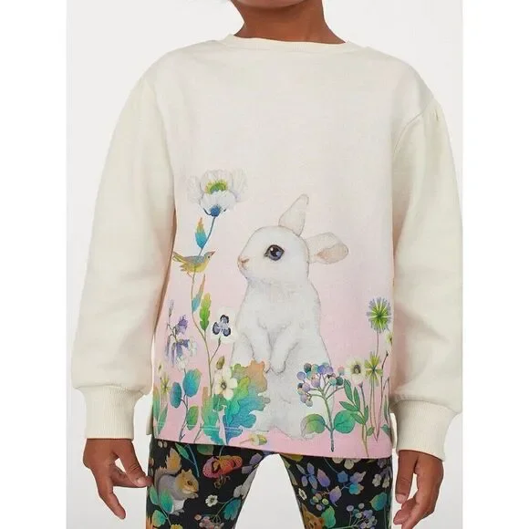 Whooli Chen x H&M Kids Toddler Girls 5/6 Spring Bunny Knit Pullover