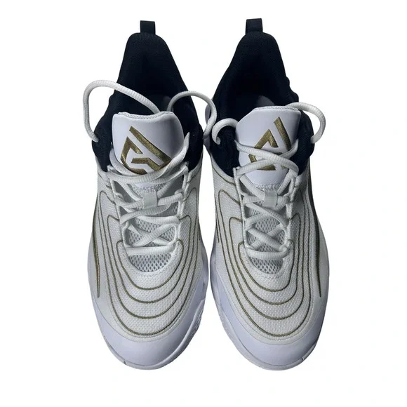 Nike Giannis Immortality 4 White Black Gold Basketball Shoes FZ6734-100 6.5Y‎
