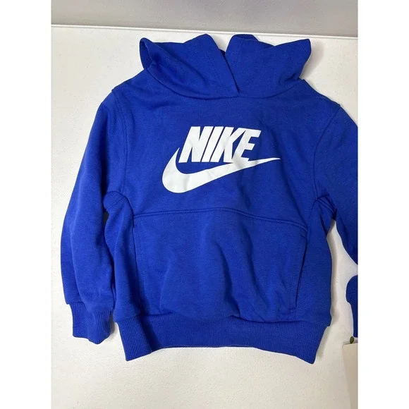 Nike Toddler Hoodie Blue Pullover Long Sleeve Graphic‎ Logo Sweatshirt 2T