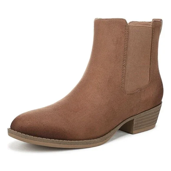 Dr. Scholl's Mara Chelsea Short Boots Honey Microfiber Women’s U.S. SIZE 7