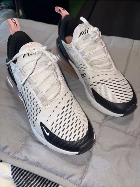 Nike White, Black & Pink Air Max Youth 6.5