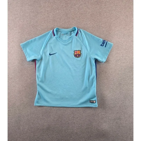 Nike FC Barcelona Jersey Youth XL Blue 2017-18 Away Soccer Kit‎ 847354-485